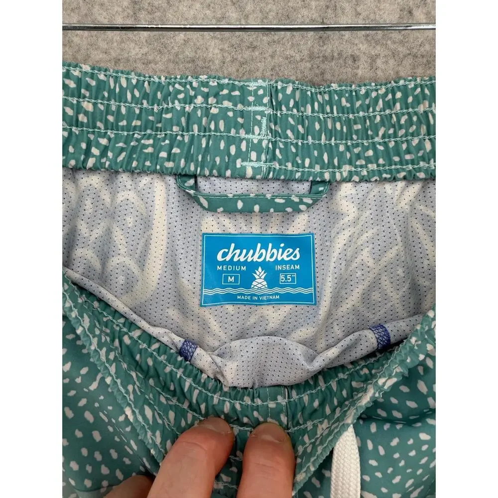 Chubbies The Whale Sharks Quick-Dry 5.5'' Swim Trunks Size Medium